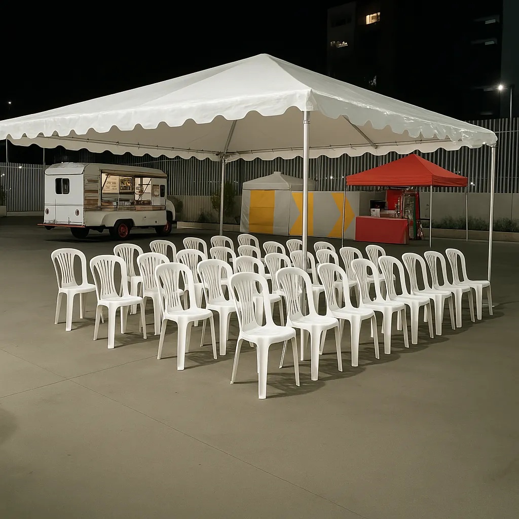 Sillas blancas para eventos